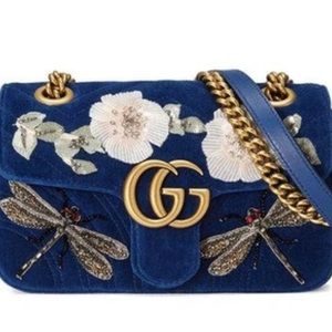 GUCCI gg Marmont Mini Embroidered Bag